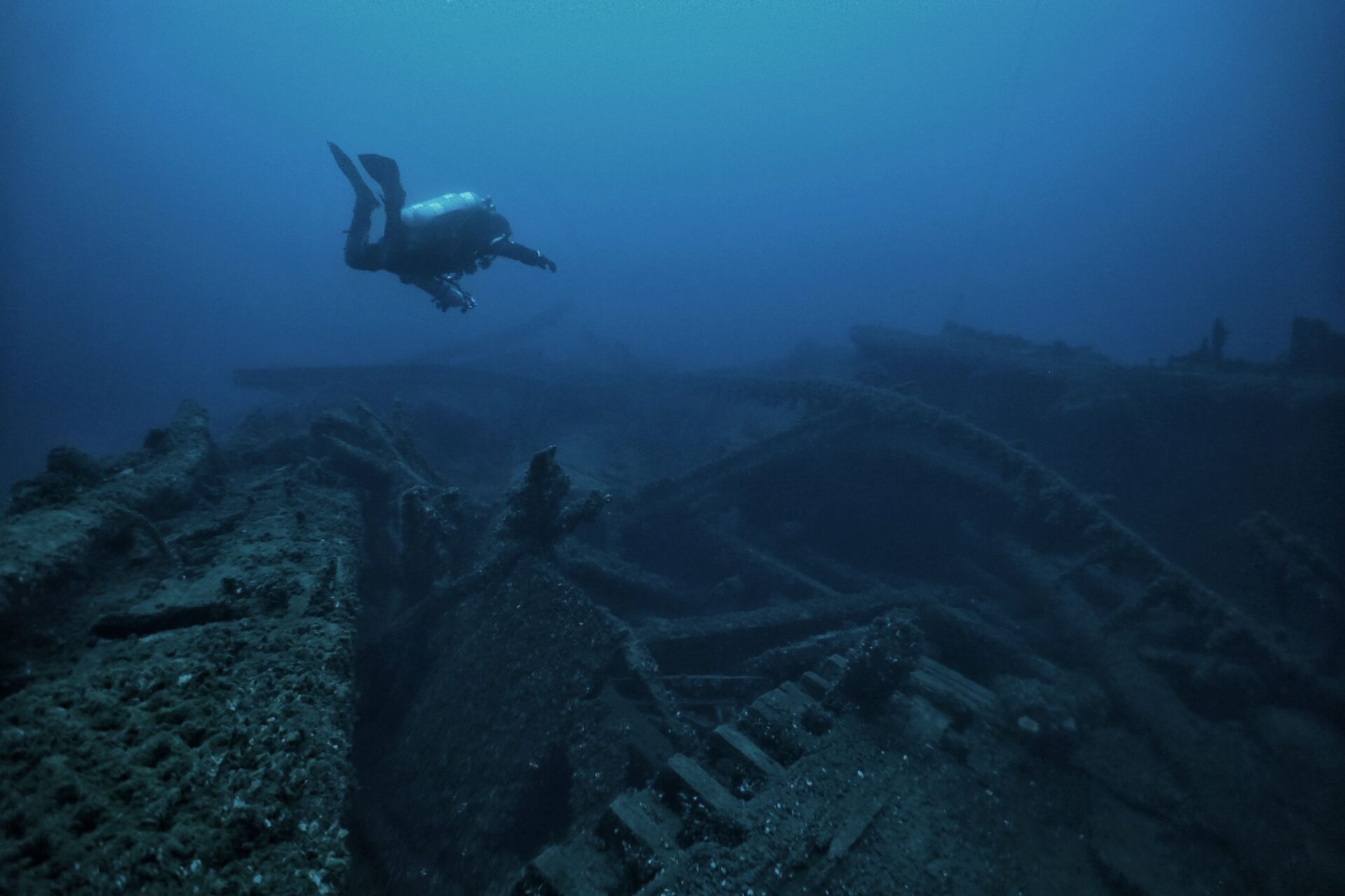 Затонувший корабль — титановое снаряжение Helium Dive для технического дайвинга